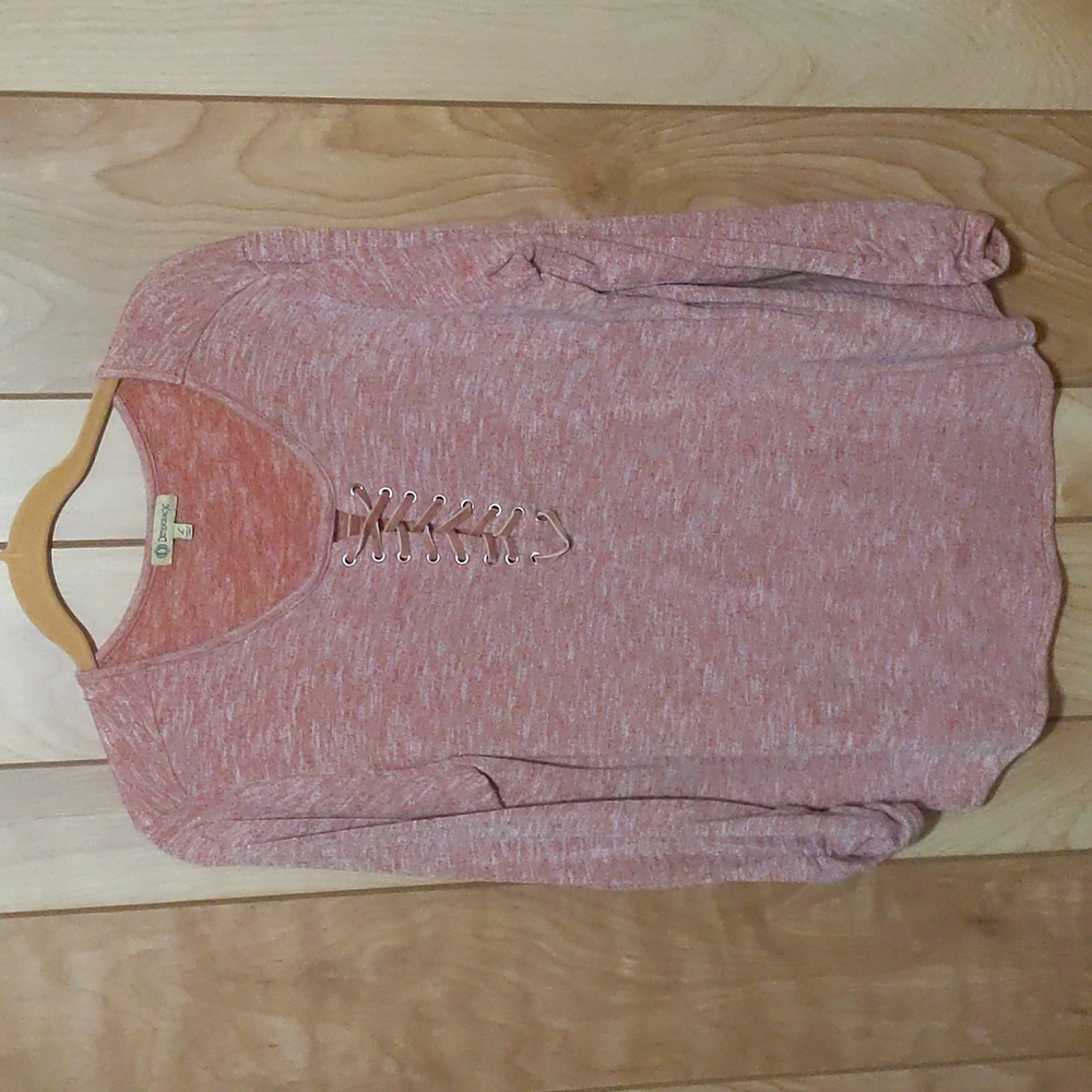 Heather Orange Long Sleeve Top